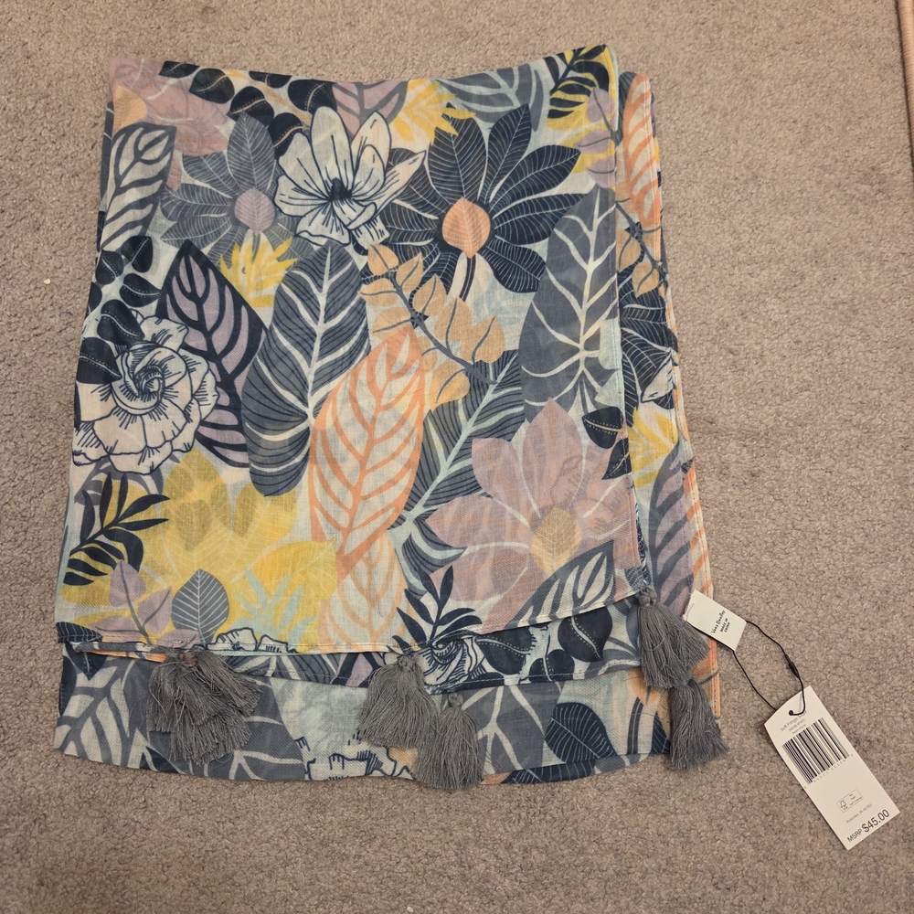 Vera Bradley Blue and Yellow Floral Pencil Skirt